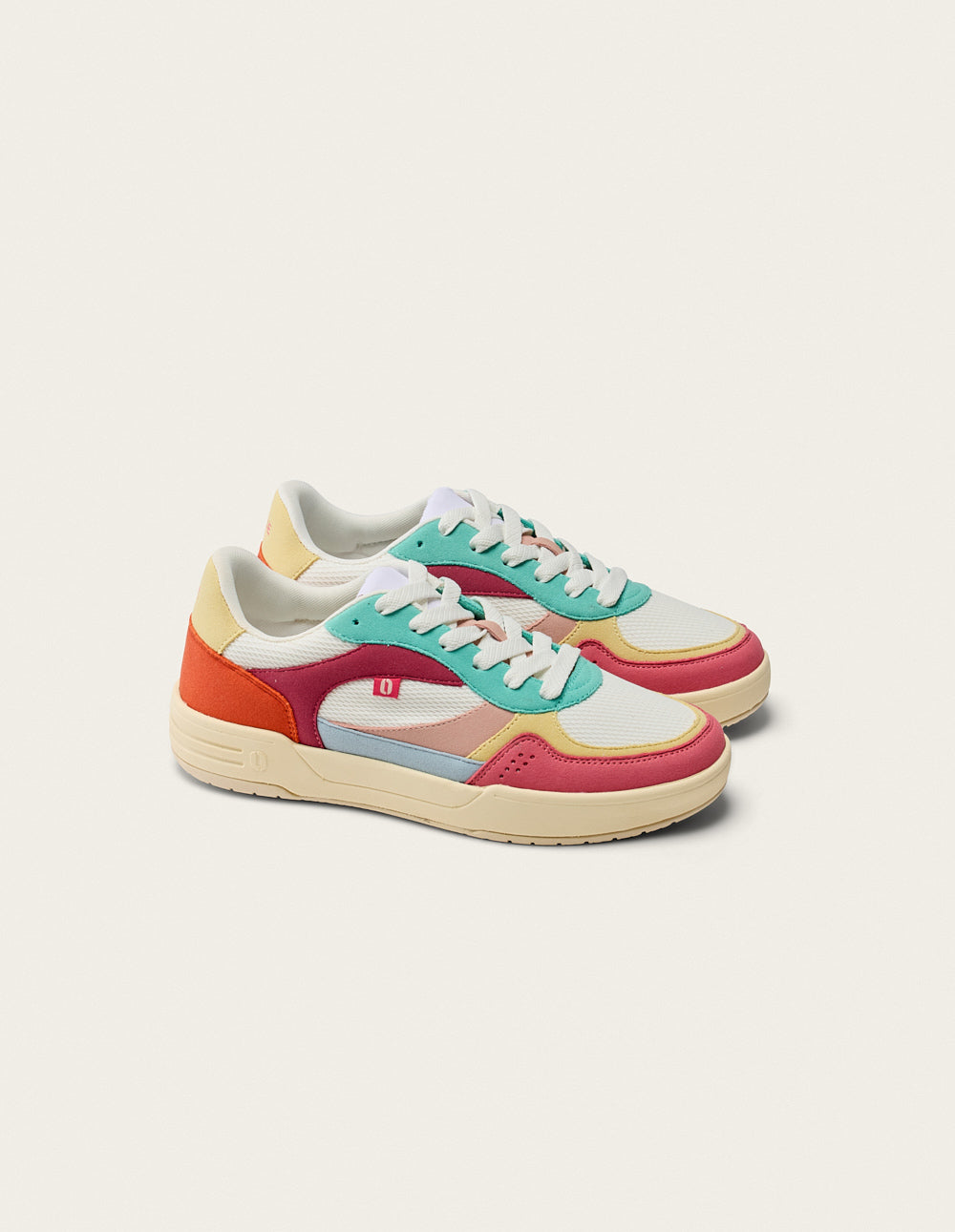Axelle low-top trainers - Pink lime white