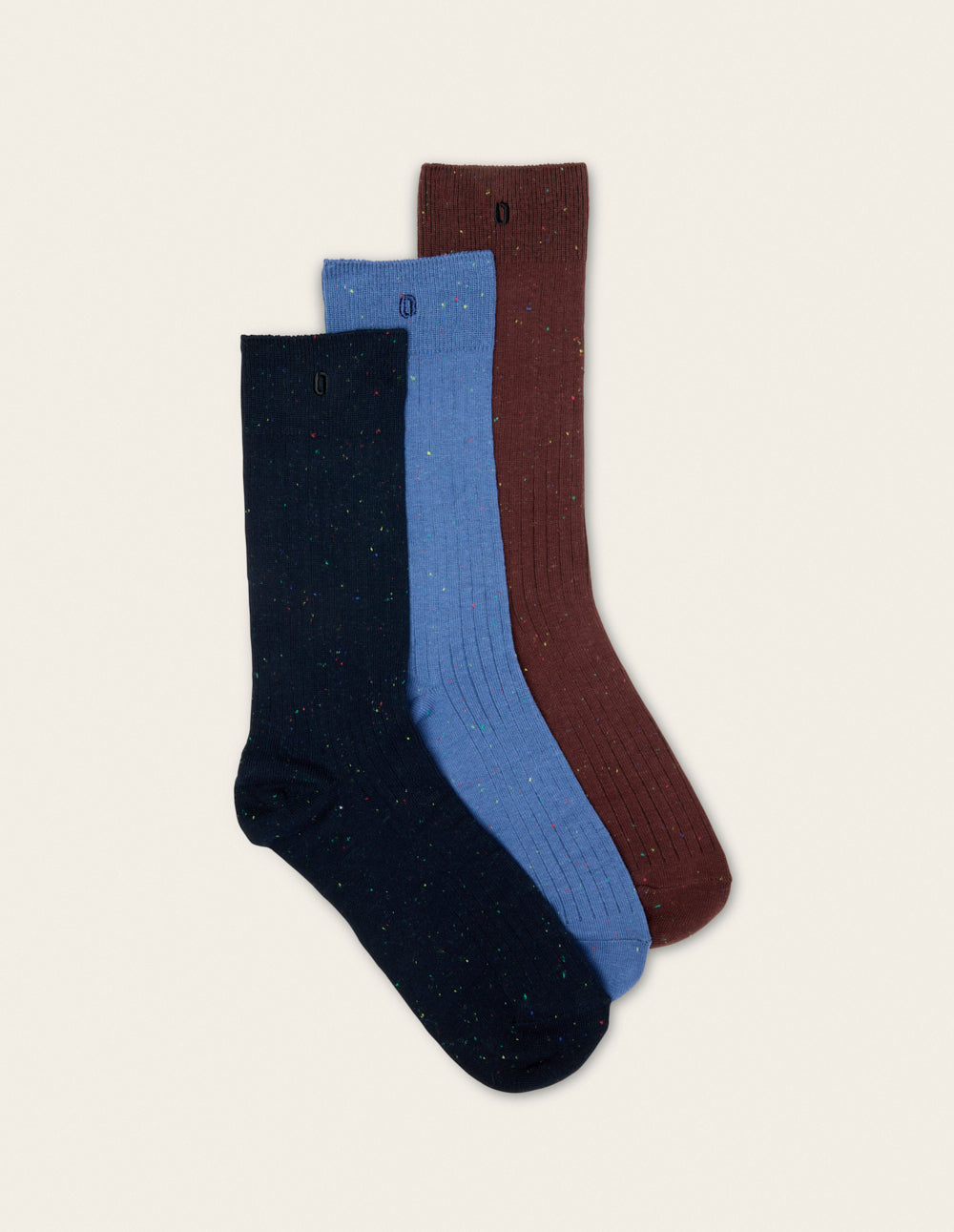 Pack of 3 Socks - Nep multicolor burgundy blue navy