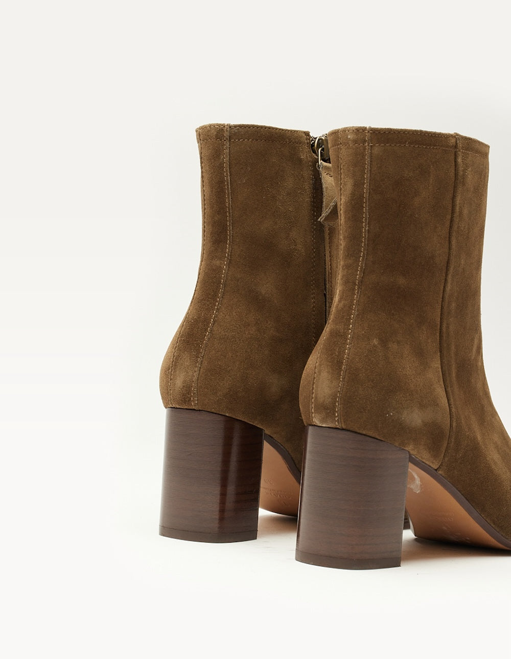 Bottines à talons Brune - Suède kaki