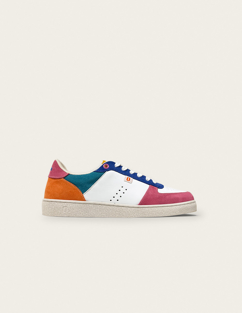Baskets basses Marie - Fuchsia blanc bleu
