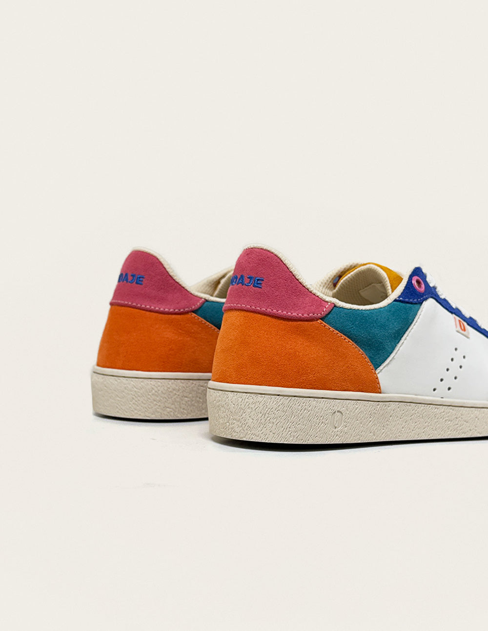 Baskets basses Marie - Fuchsia blanc bleu