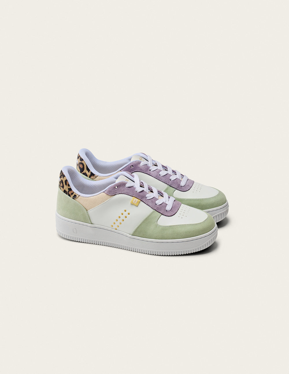 Maxence F low-top sneakers - Green white lilac
