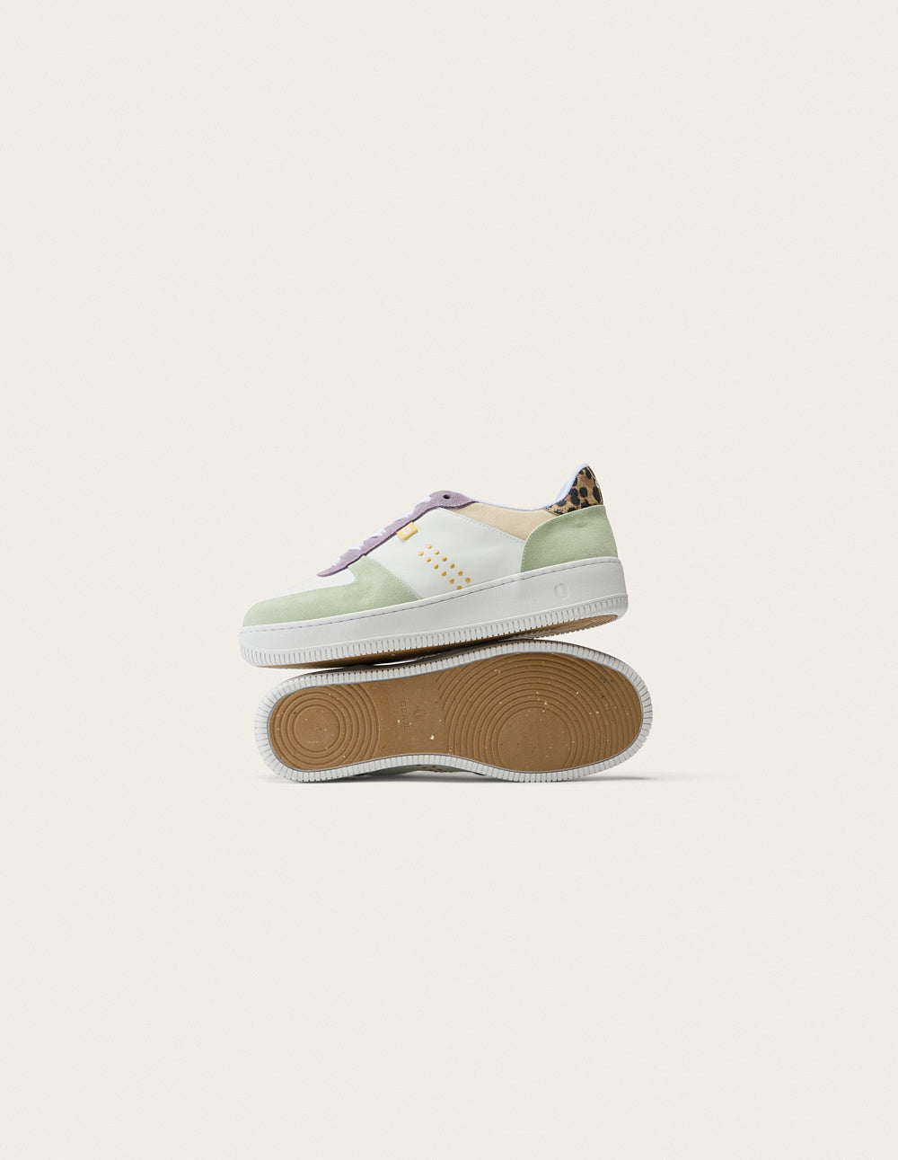 Maxence F low-top sneakers - Green white lilac