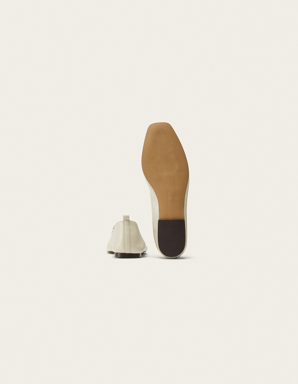Serra Ballerinas - Ecru leather