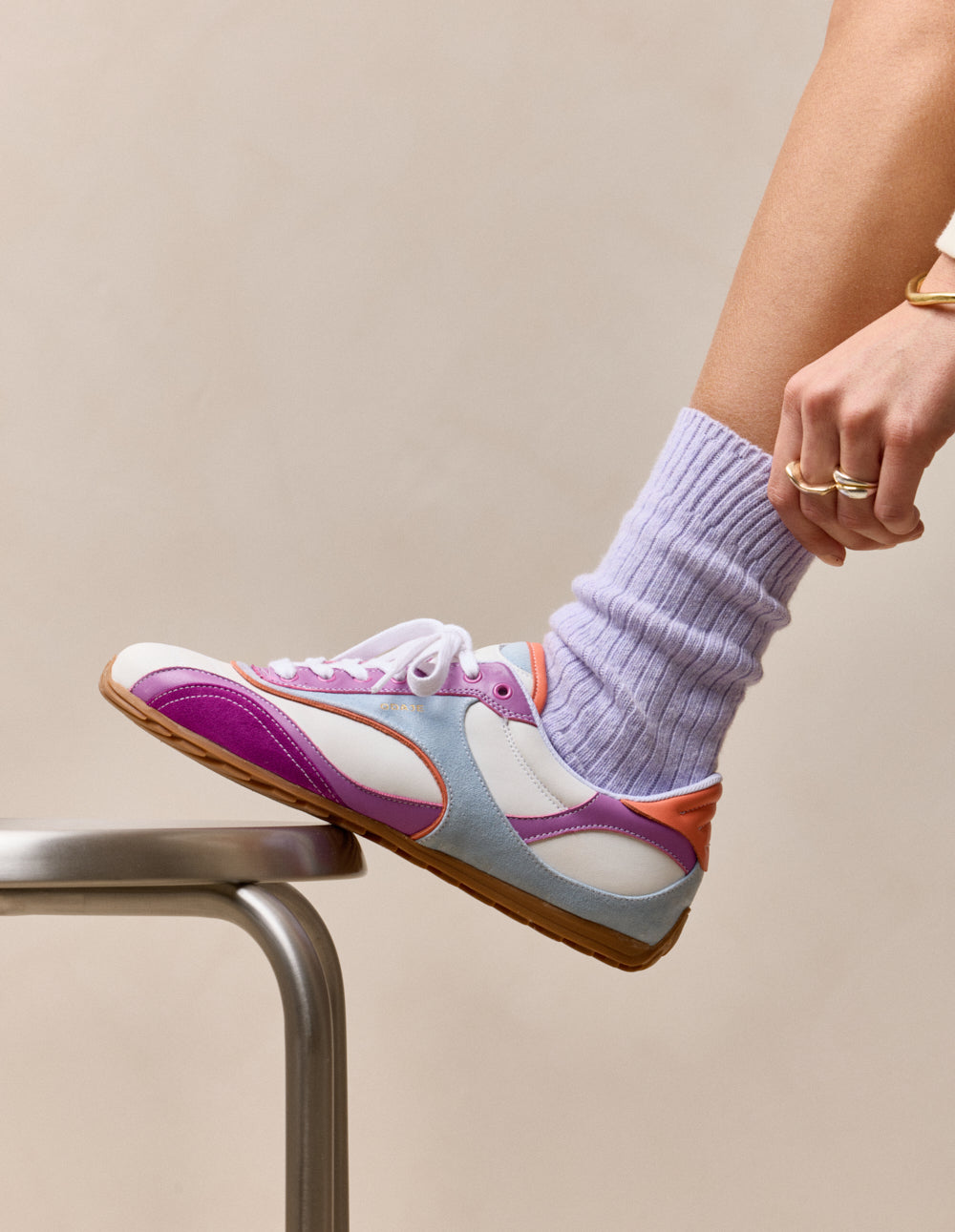 Chantua low-top trainers - Lilac turquoise orange