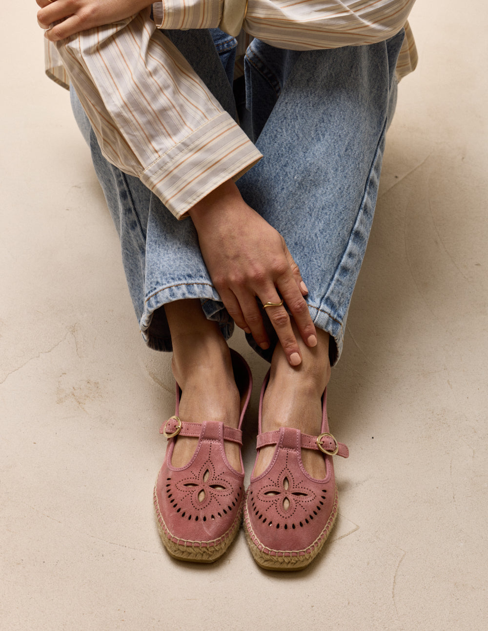 Espadrilles Dina - Suède rose