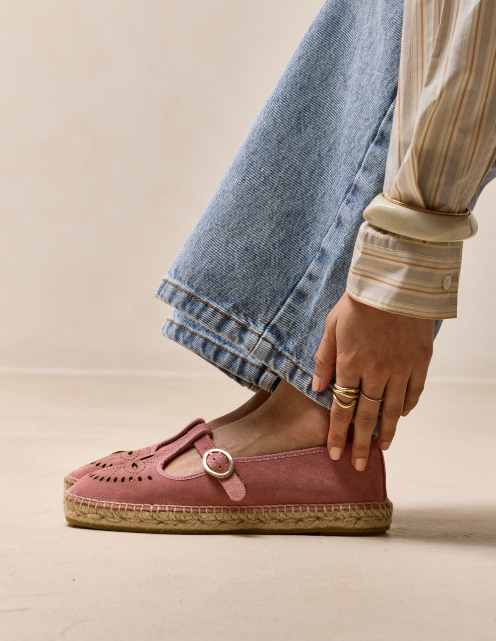 Espadrilles Dina - Suède rose