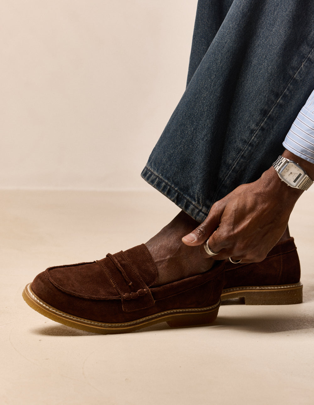 Mocassins Irvin - Suède marron