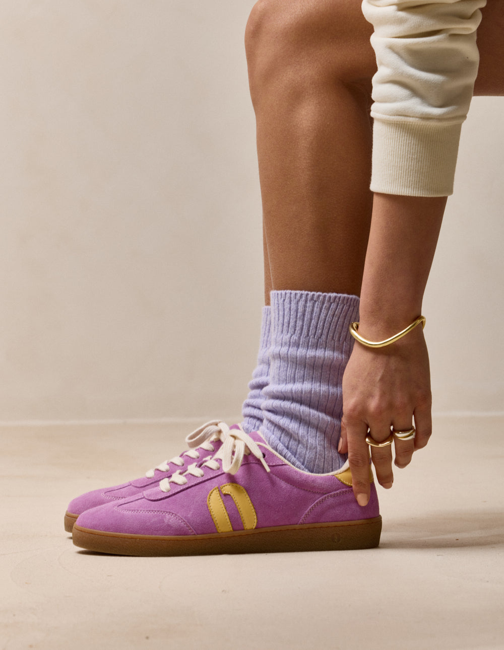 Baskets basses Lucia - Fuchsia citron