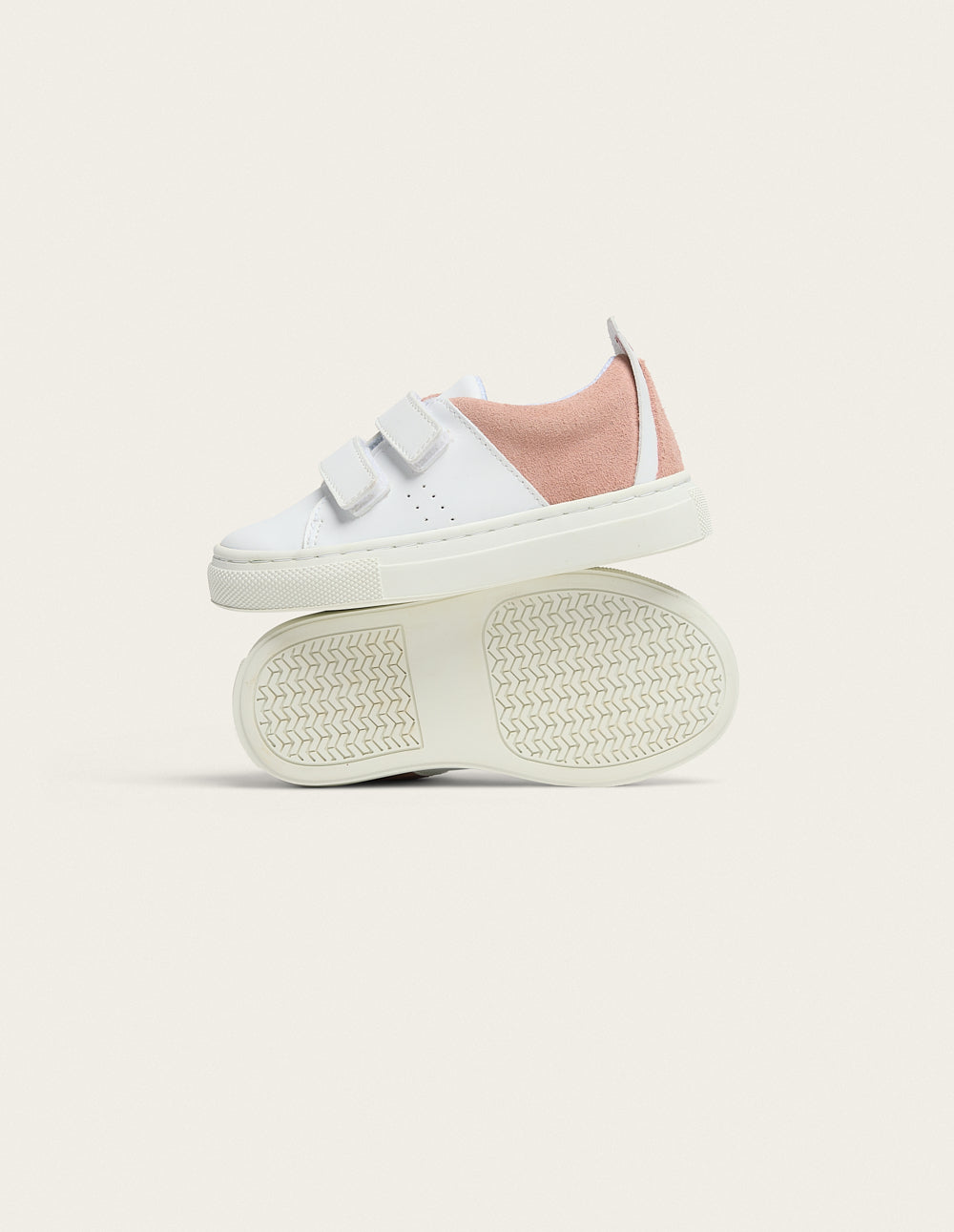 Baskets Enfants René Junior - Blanc rose