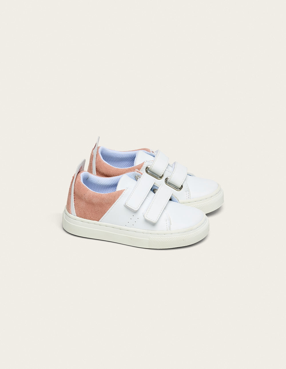 Baskets Enfants René Junior - Blanc rose