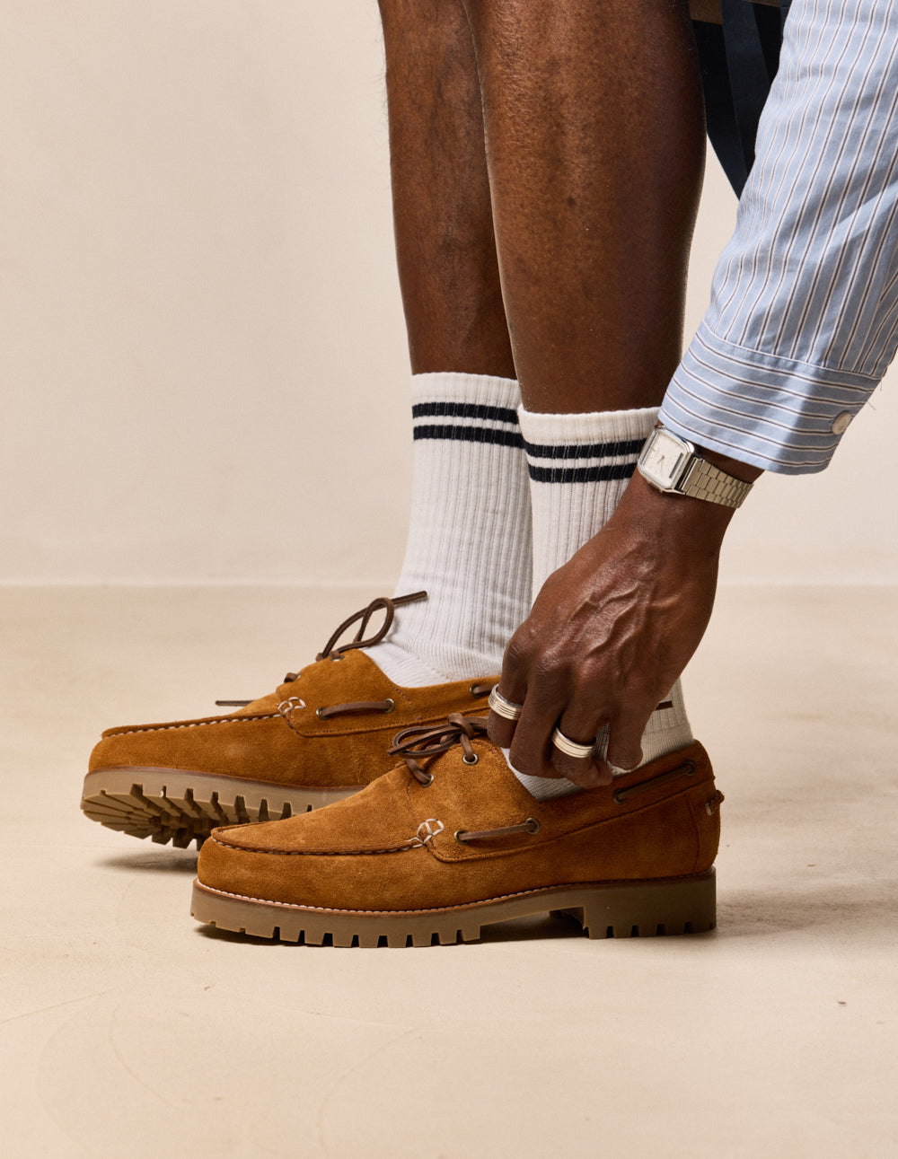 Chaussures Bateau Tom - Suède ambre