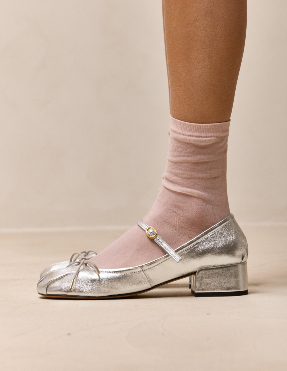 Tovia Pumps - Silver Leather