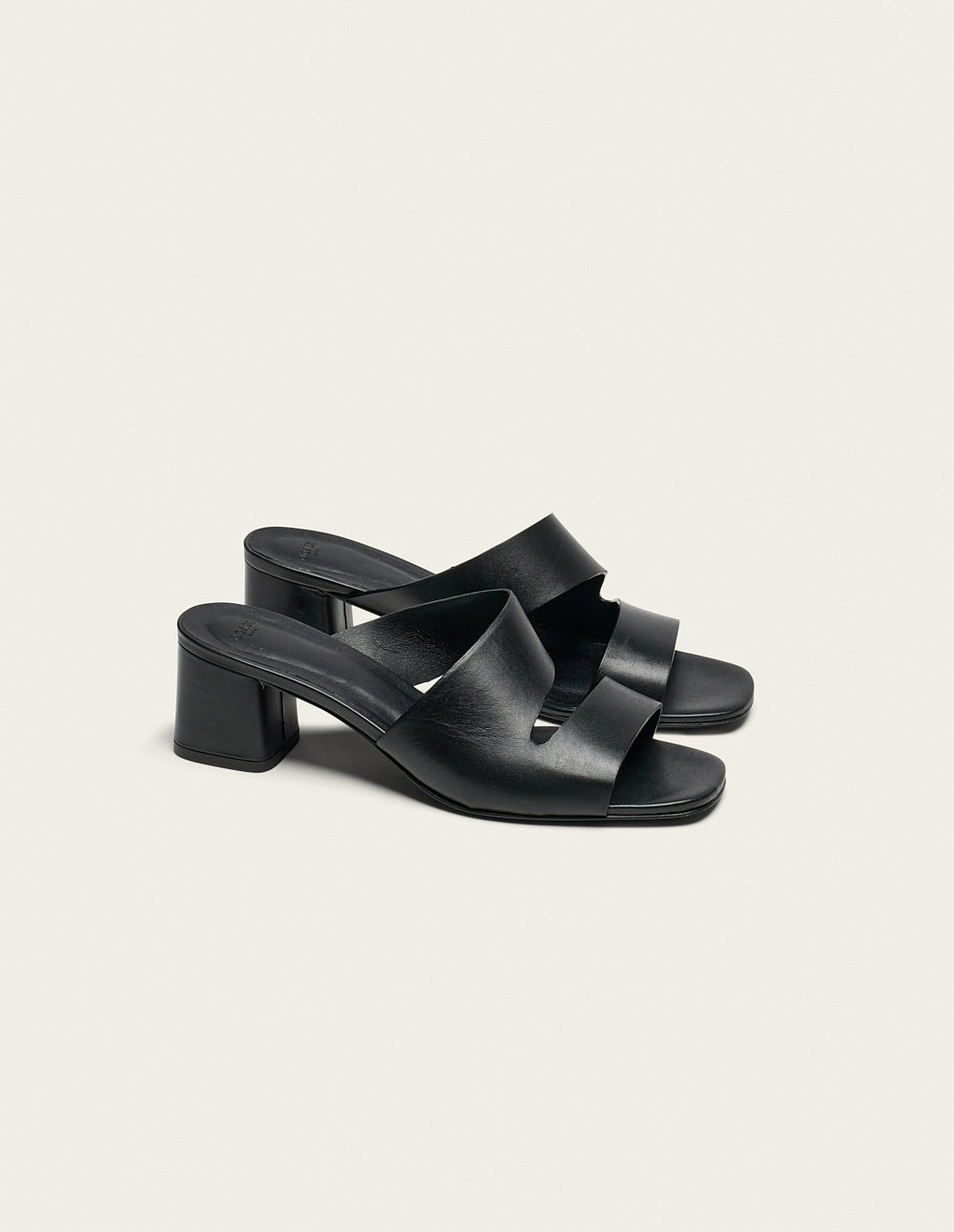 Fika Mules - Black leather