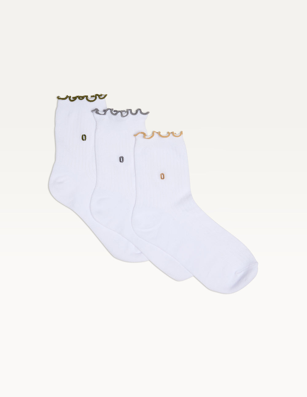 Pack of 3 Socks - Froufrou green grey camel