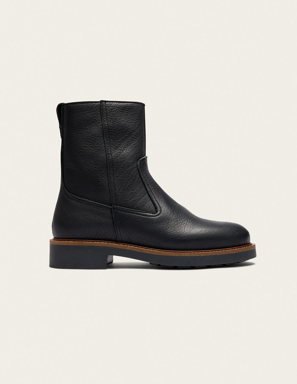 Bottines Aris - Cuir grainé noir