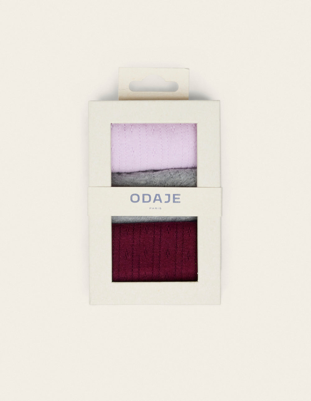 3-Pack of Socks - Openwork Pink Grey Burgundy