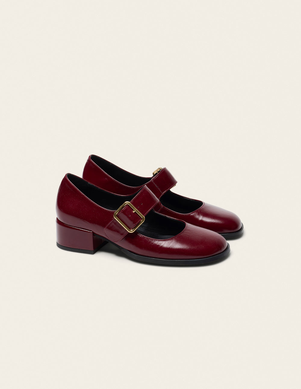 Amari pumps - Burgundy pleated leather