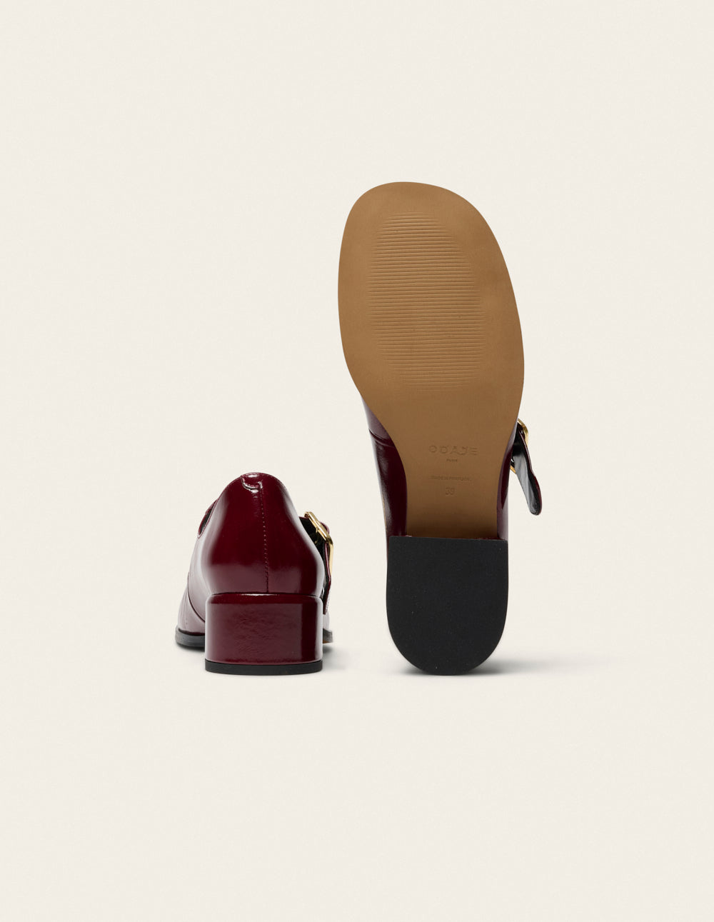 Amari pumps - Burgundy pleated leather