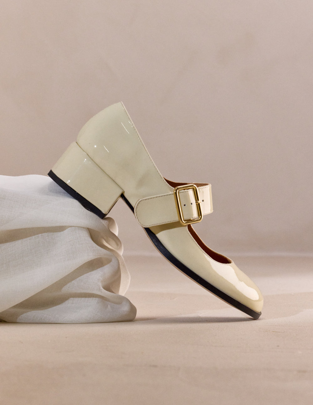 Amari pumps - Ivory patent leather