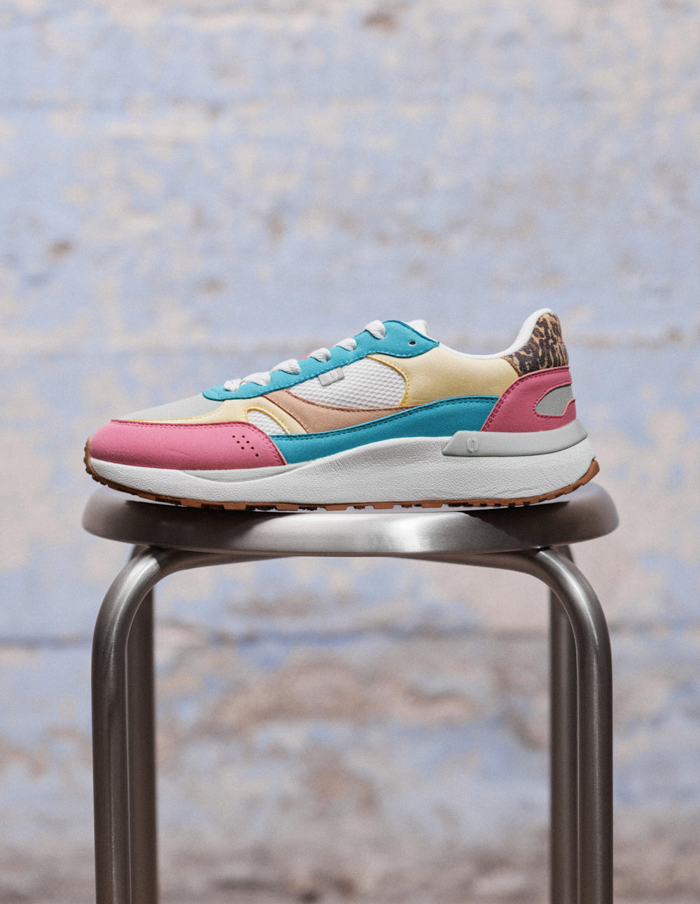 Anaelle low-top trainers - Lemon pistachio pink