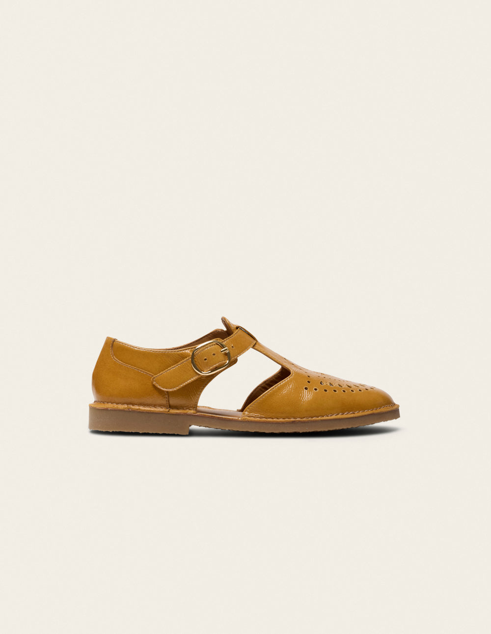 Ario Debry - Camel patent pleated leather