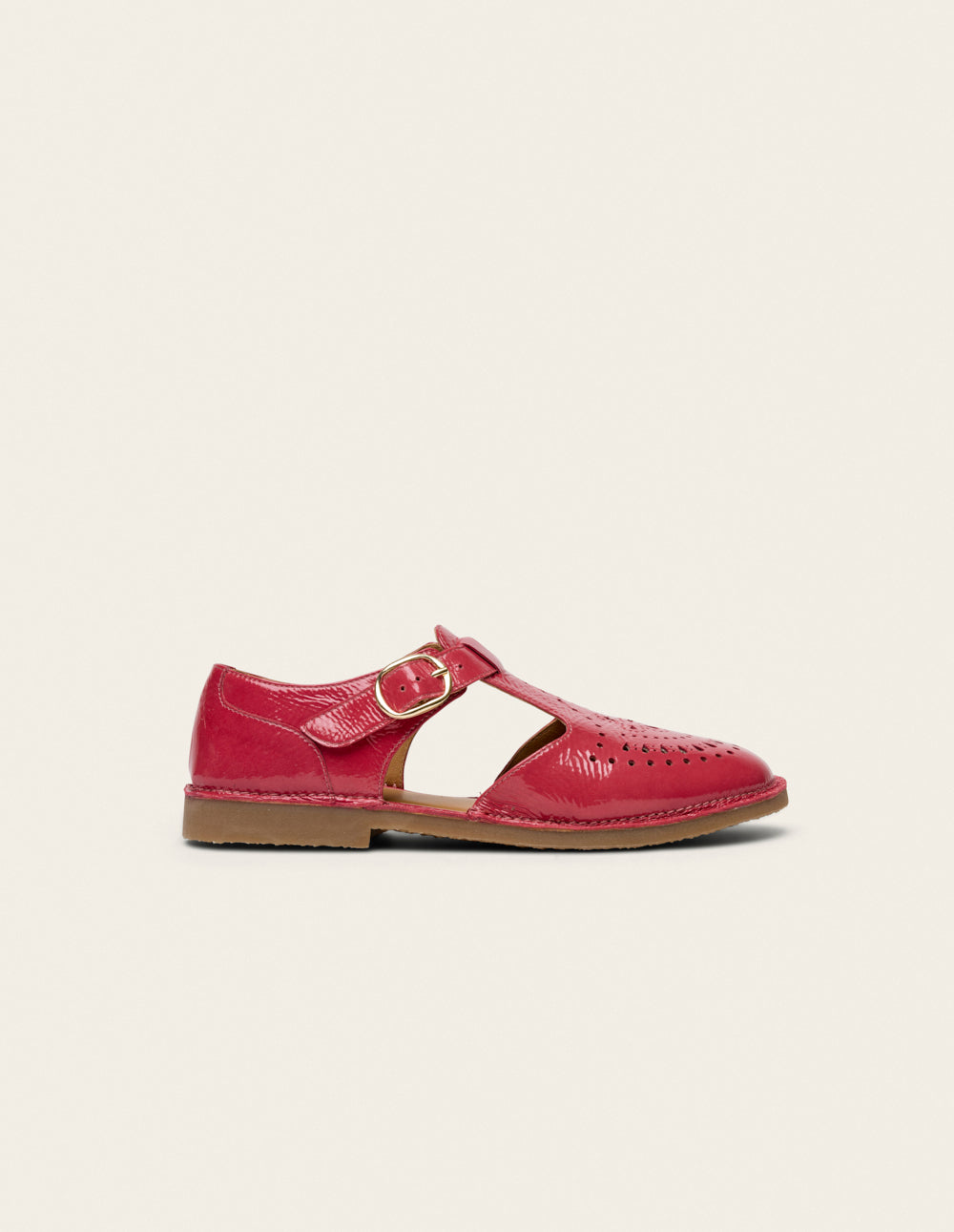 Ario Derby - Pink  patent pleated leather