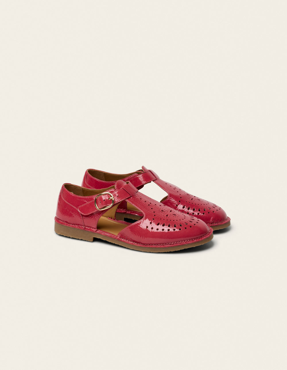 Ario Derby - Pink  patent pleated leather