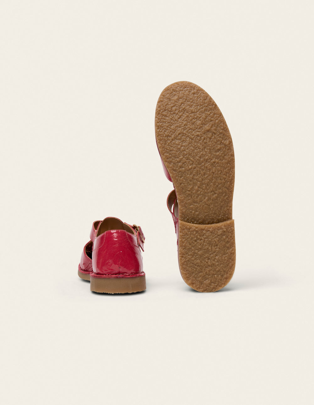 Ario Derby - Pink  patent pleated leather