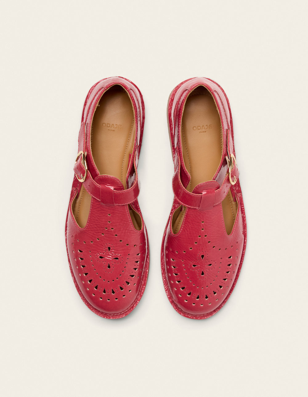 Ario Derby - Pink  patent pleated leather