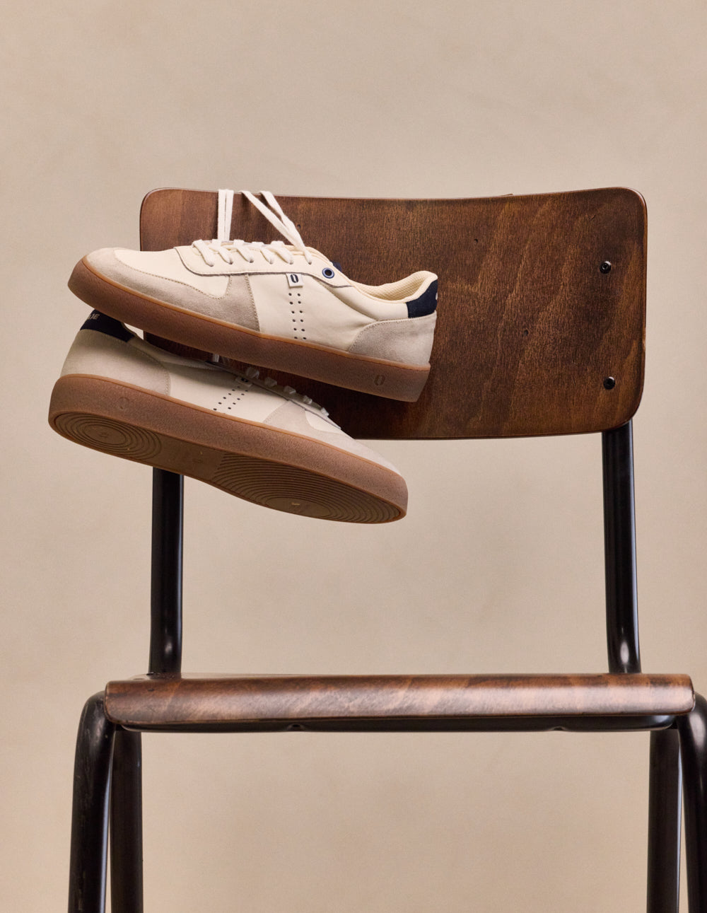 Baskets basses Arthur - Écru marine