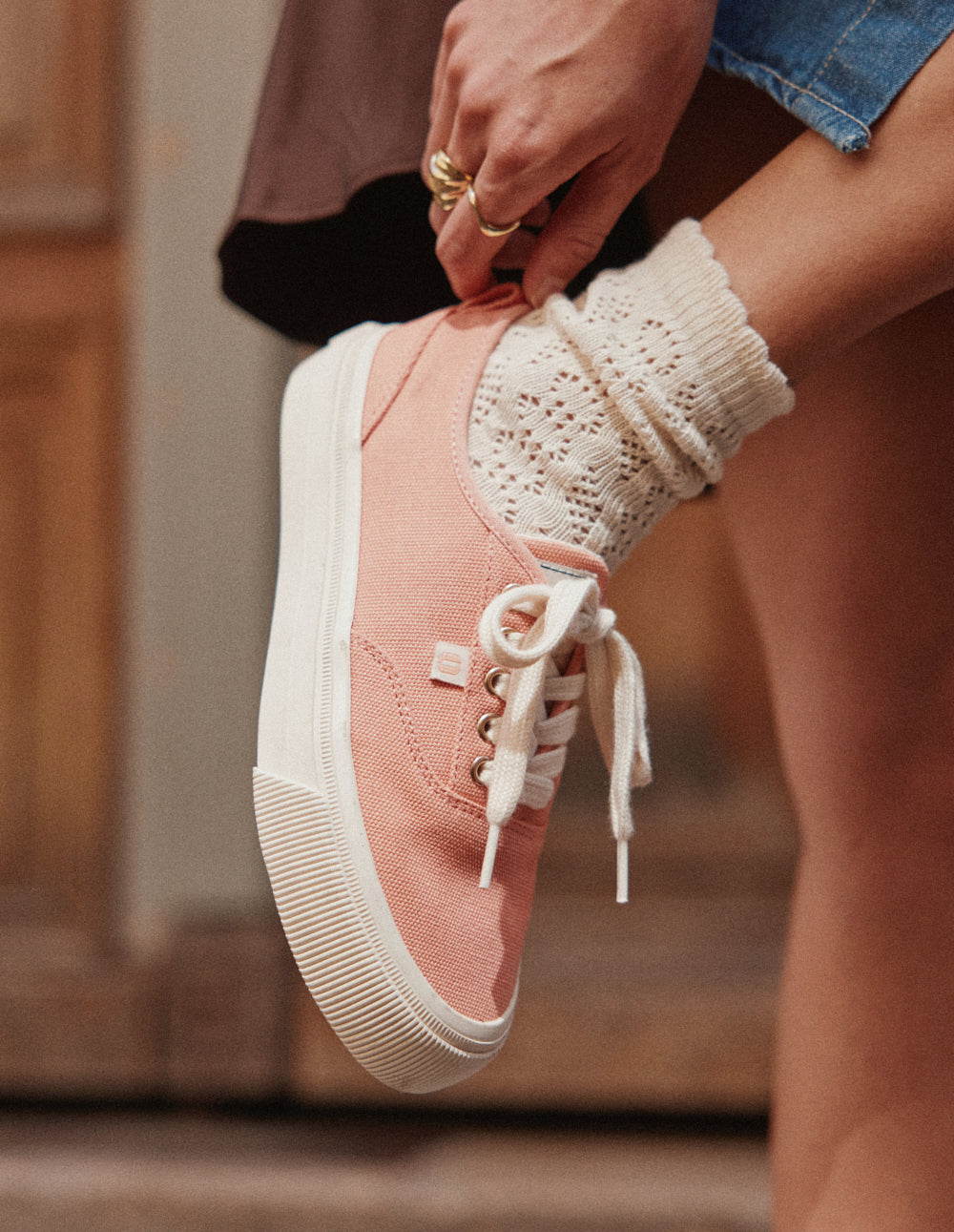Asila low-top trainers - Blush