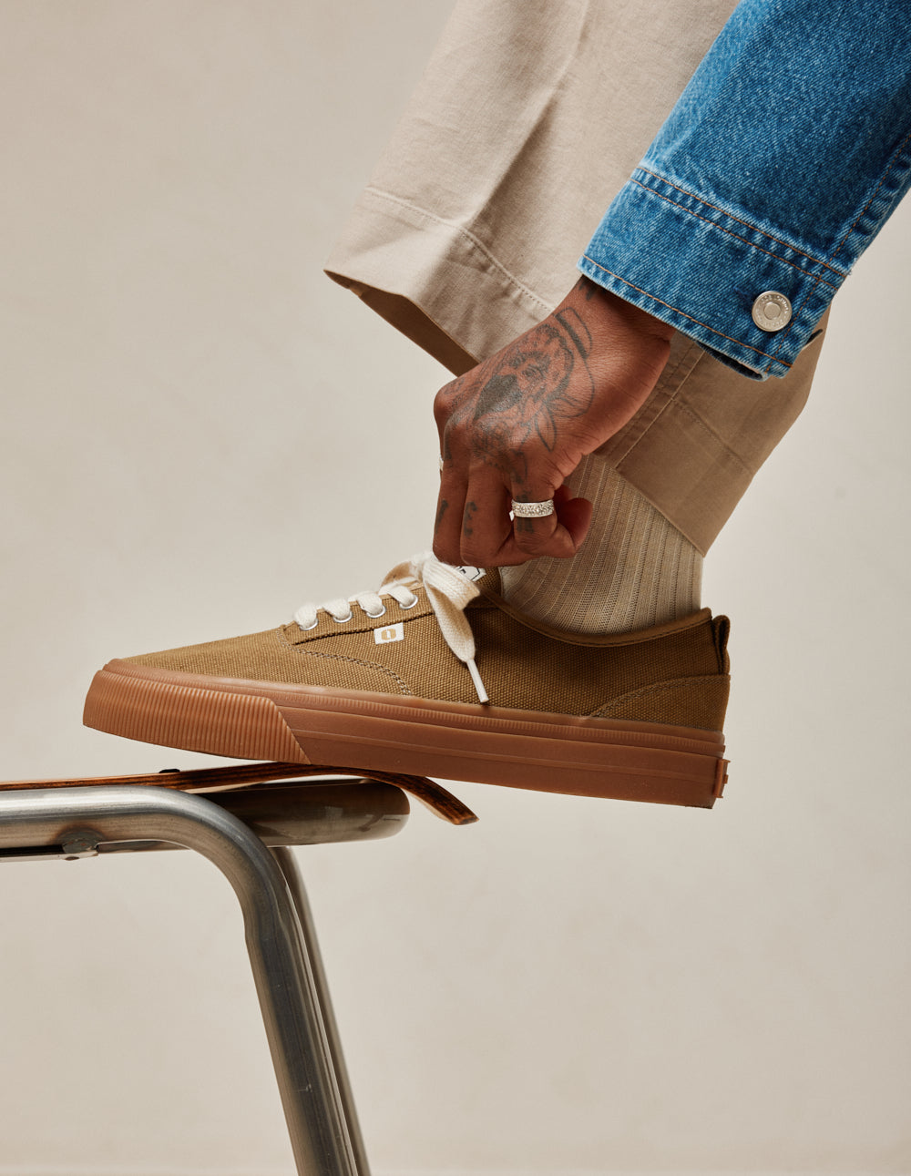 Asili low-top trainers - Khaki