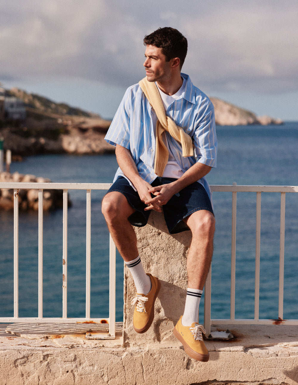 Asili low-top trainers - Mustard