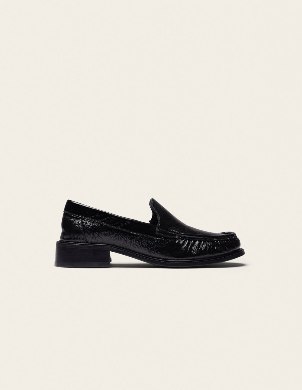 Auri Pumps - Black Pleated Leather