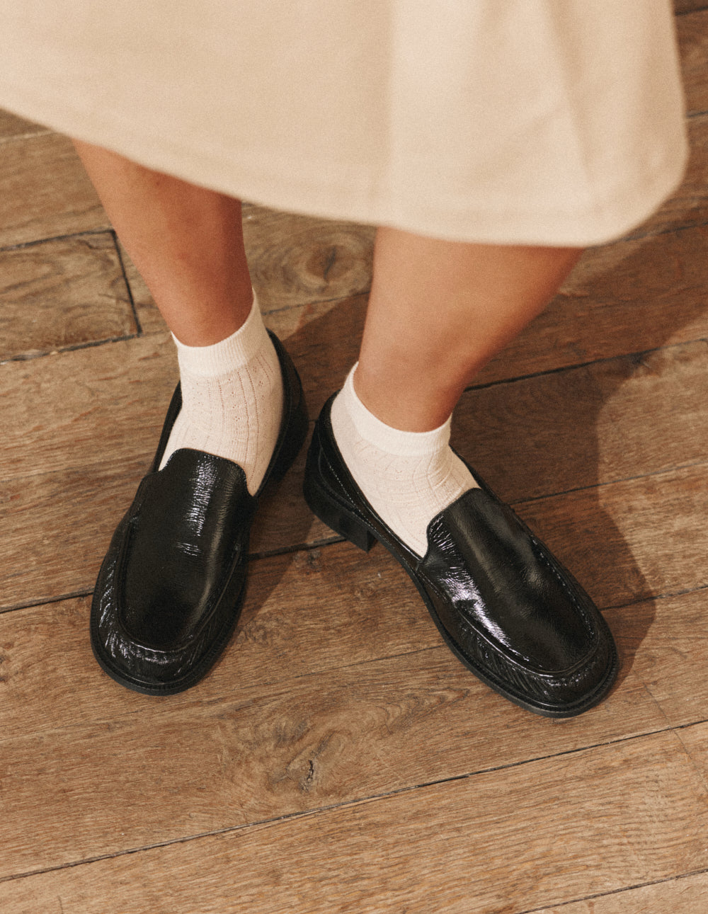 Auri Pumps - Black Pleated Leather