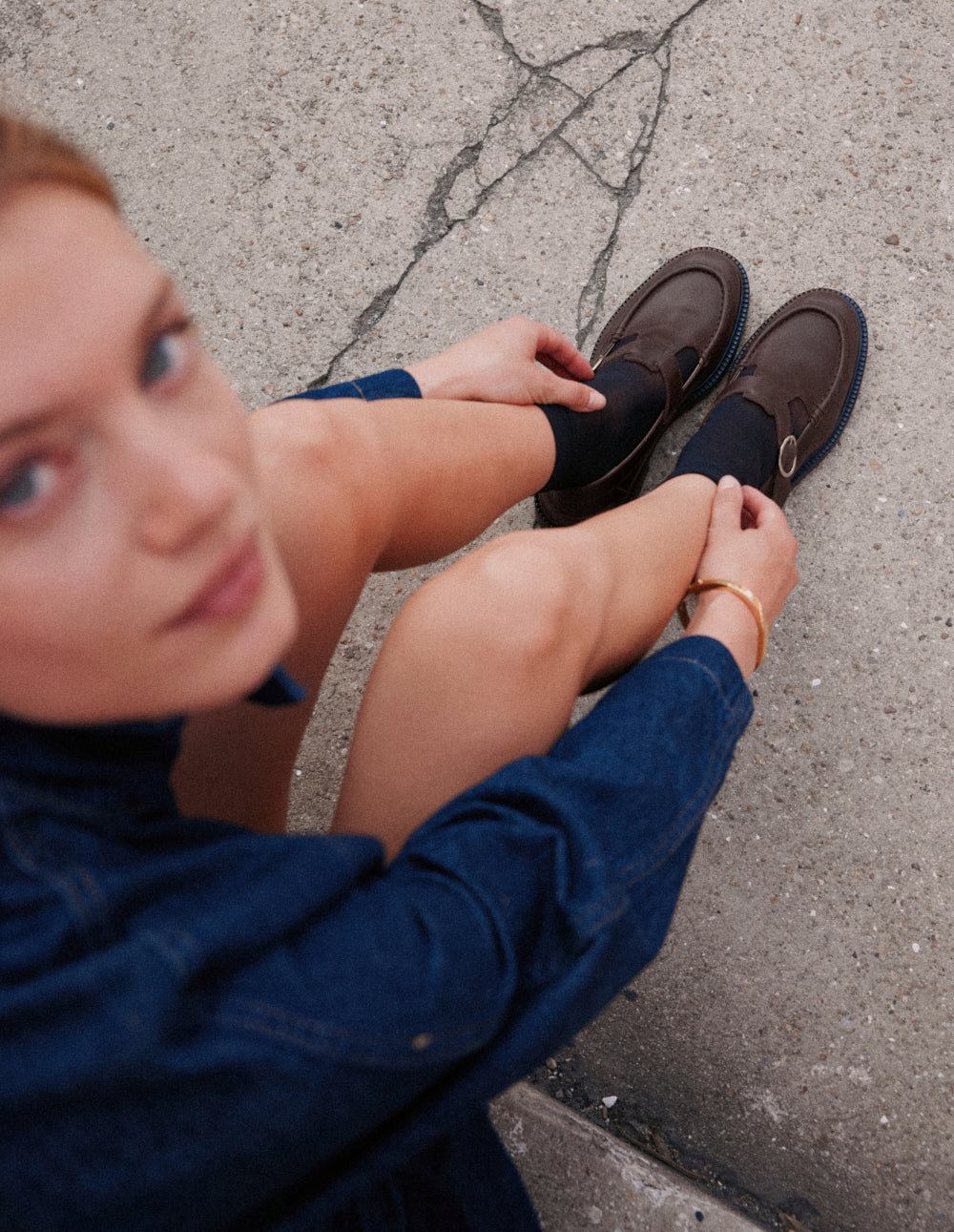 Derbies Ayro - Cuir pull-up marron