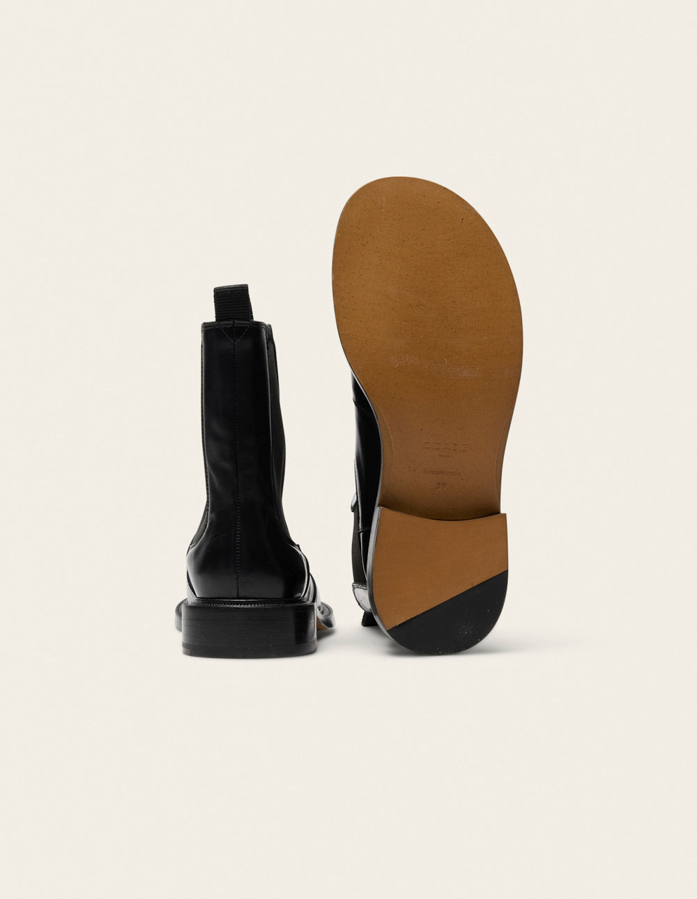 Bottines Bajy - Cuir box noir