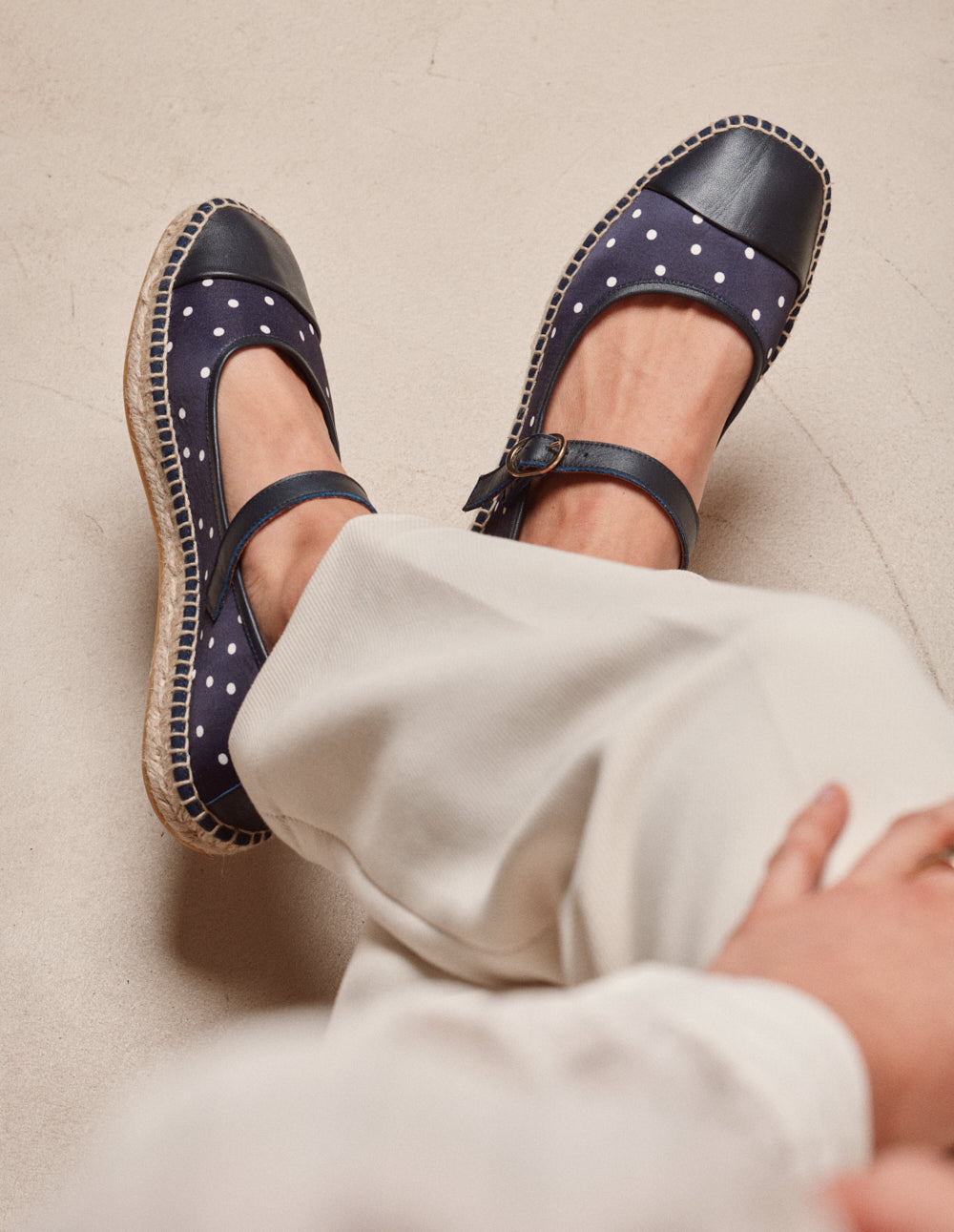 Espadrilles Bebi - Pois marine
