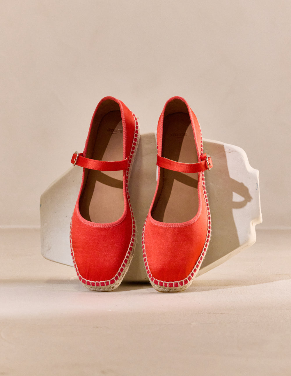 Espadrilles Bebi - Satin rouge