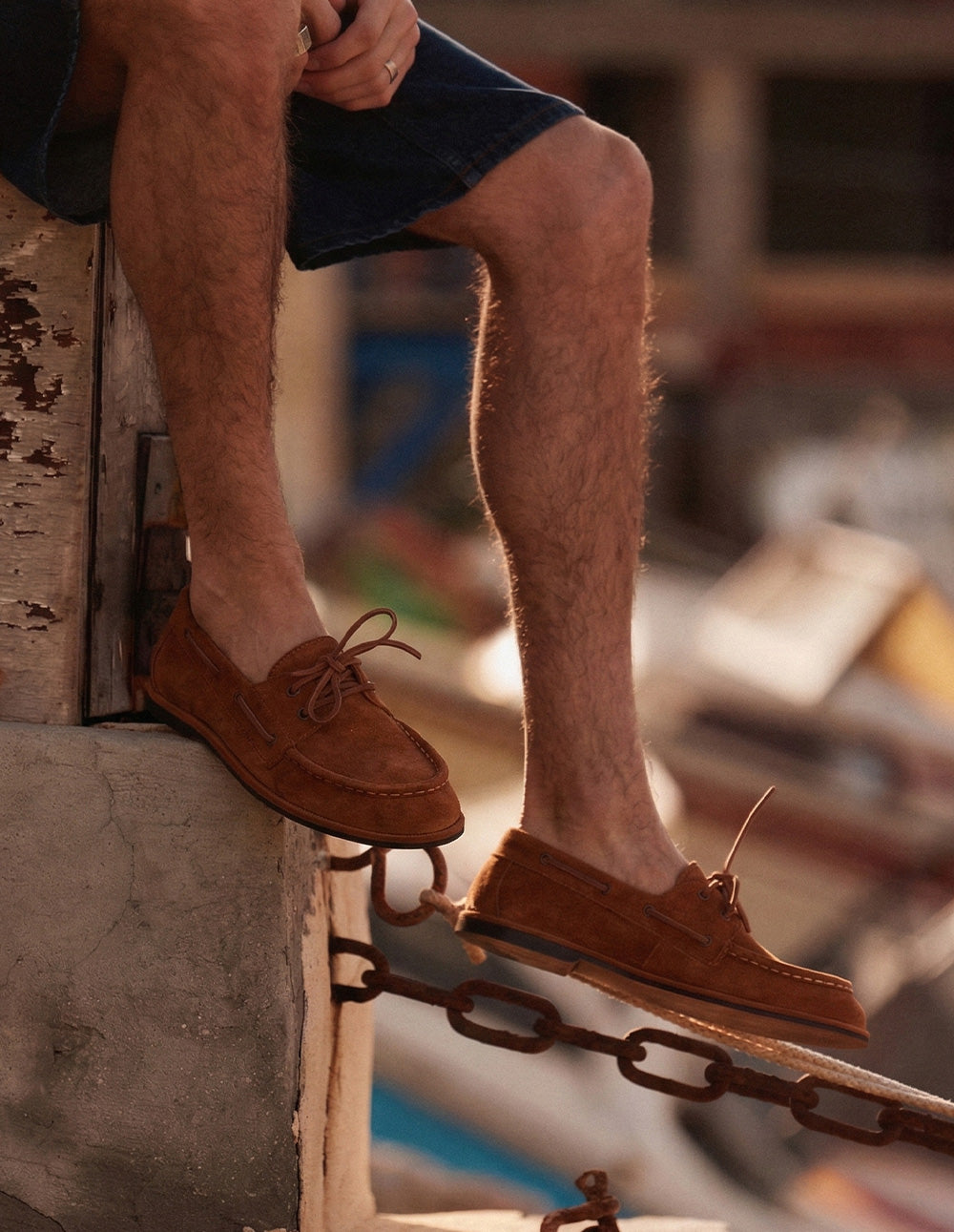 Chaussures Bateau Bosan - Suède ambre