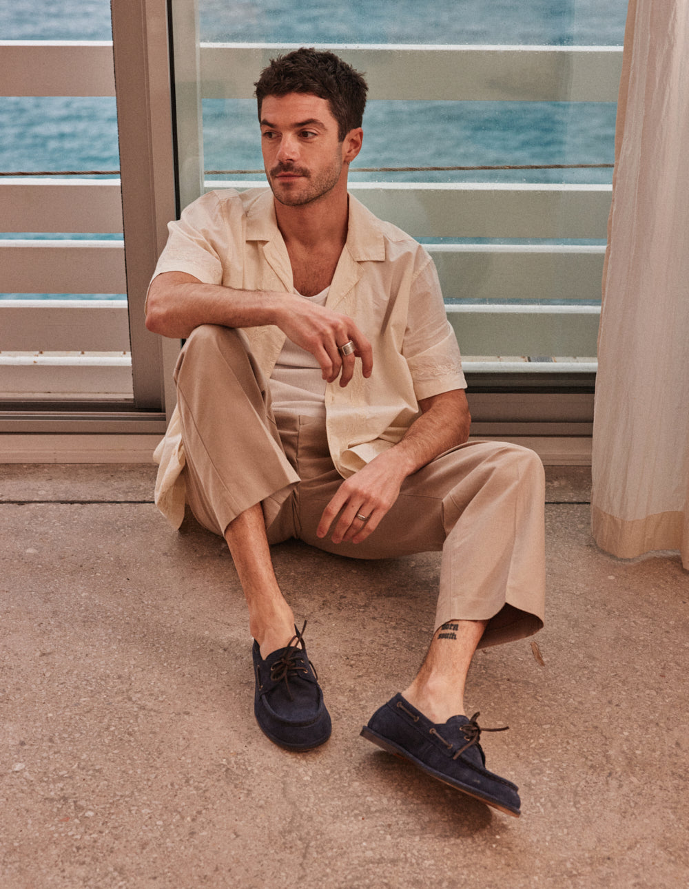 Bosan Boat Shoes - Navy Suede