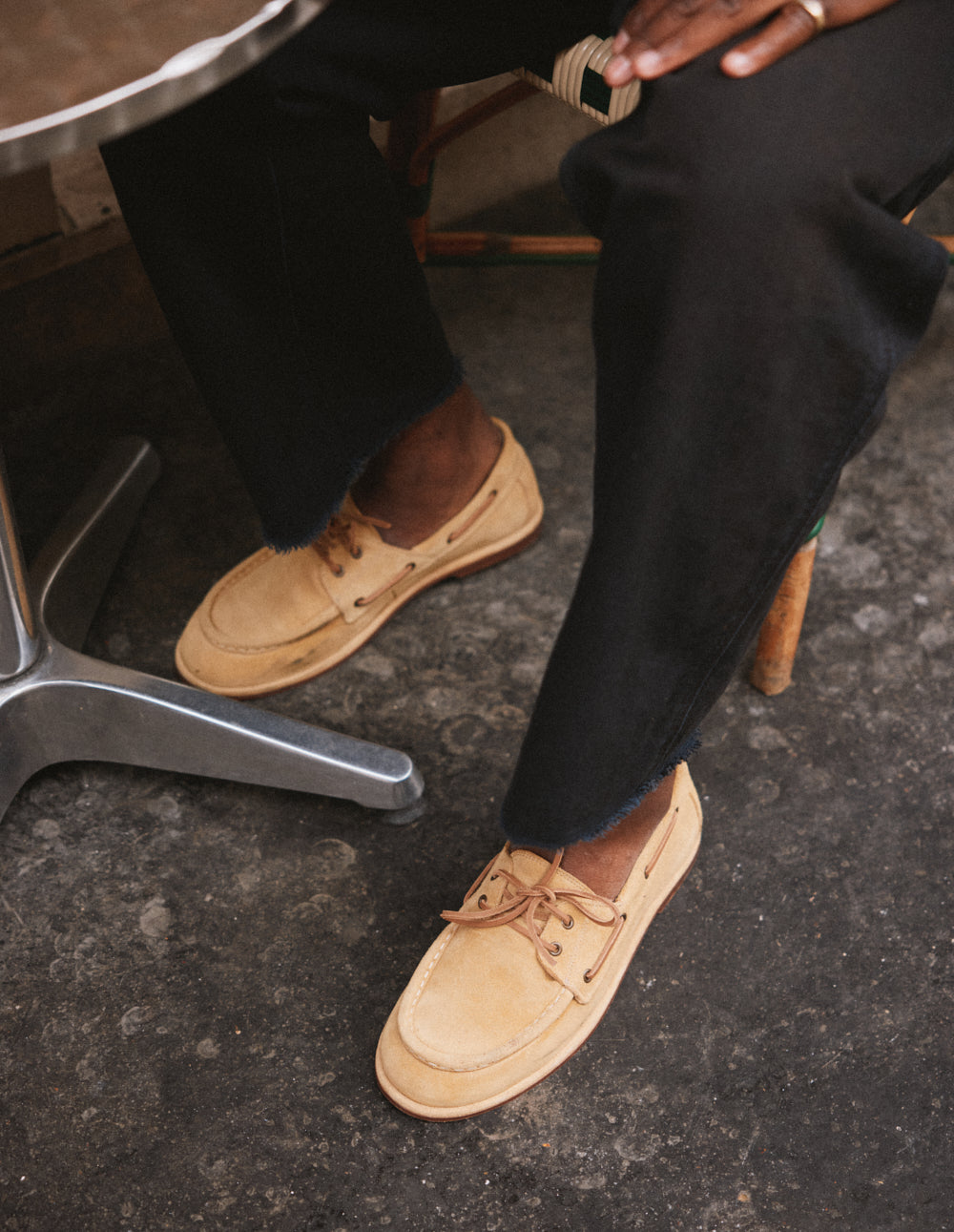 Bosan Boat Shoes - Beige Suede