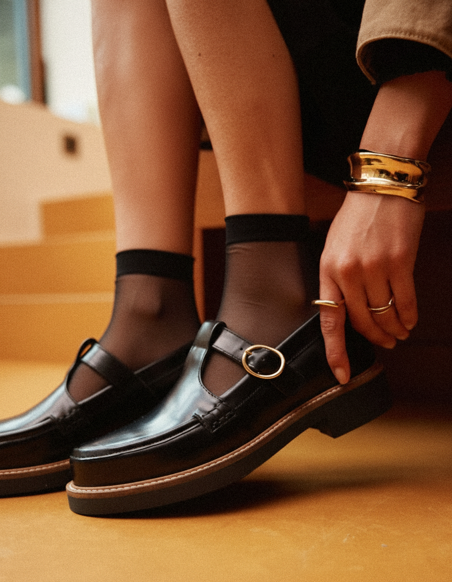 Derbies Carmen - Cuir box noir