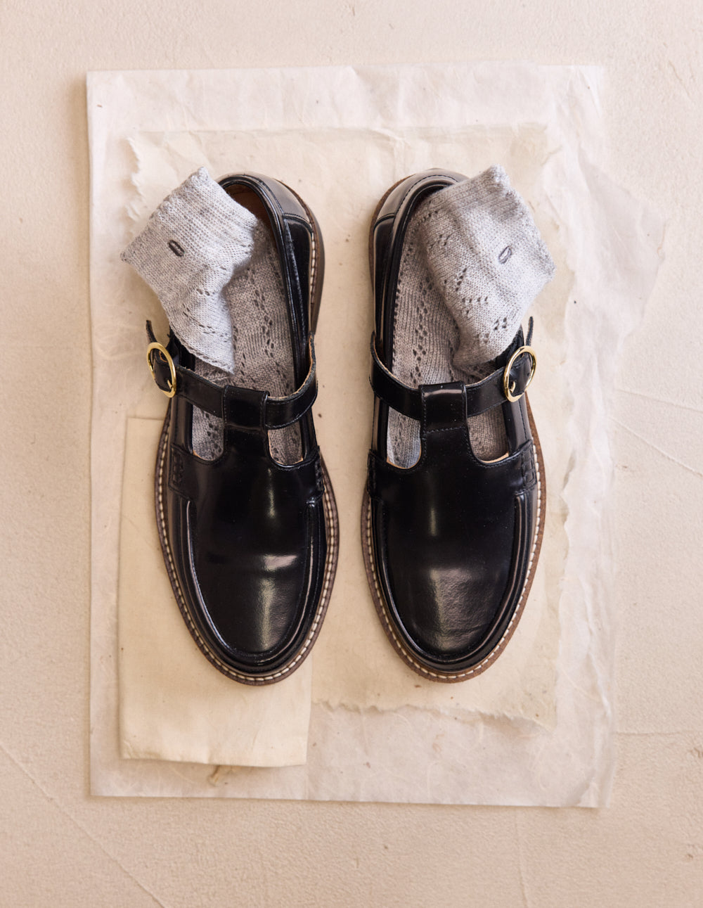 Derbies Carmen - Cuir box noir