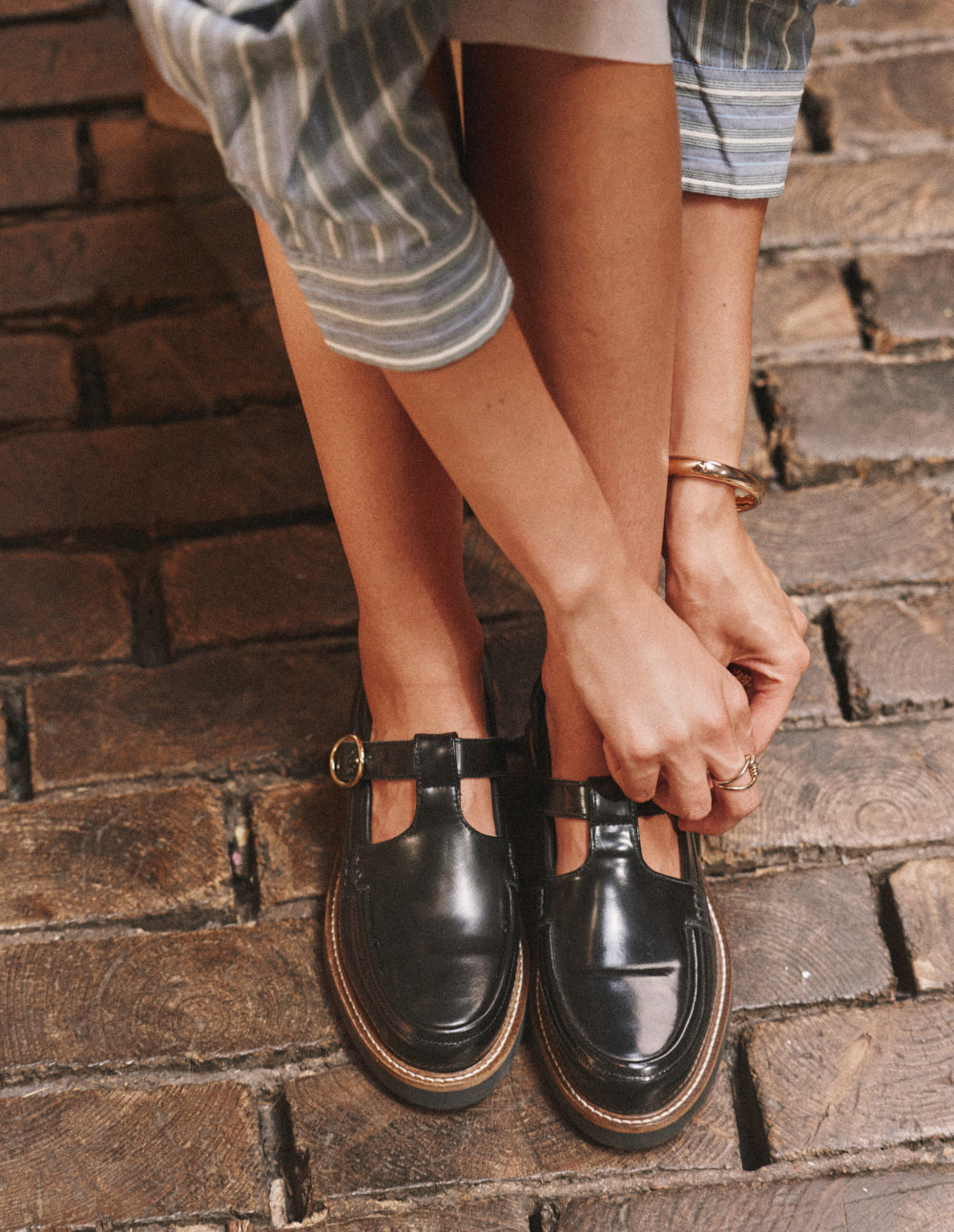 Derbies Carmen - Cuir box noir