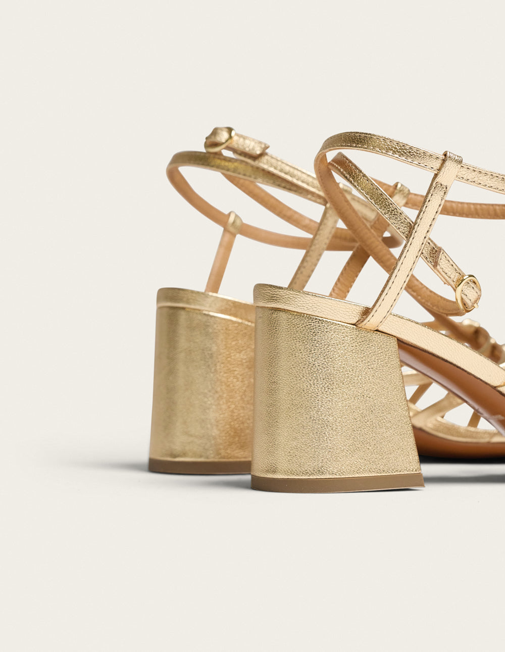 Sandales à talons Ciana - Cuir doré