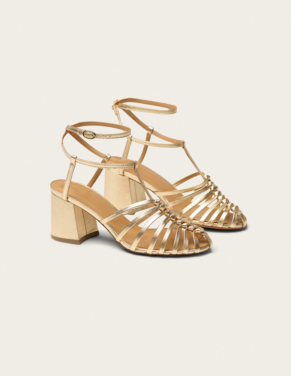 Sandales à talons Ciana - Cuir doré