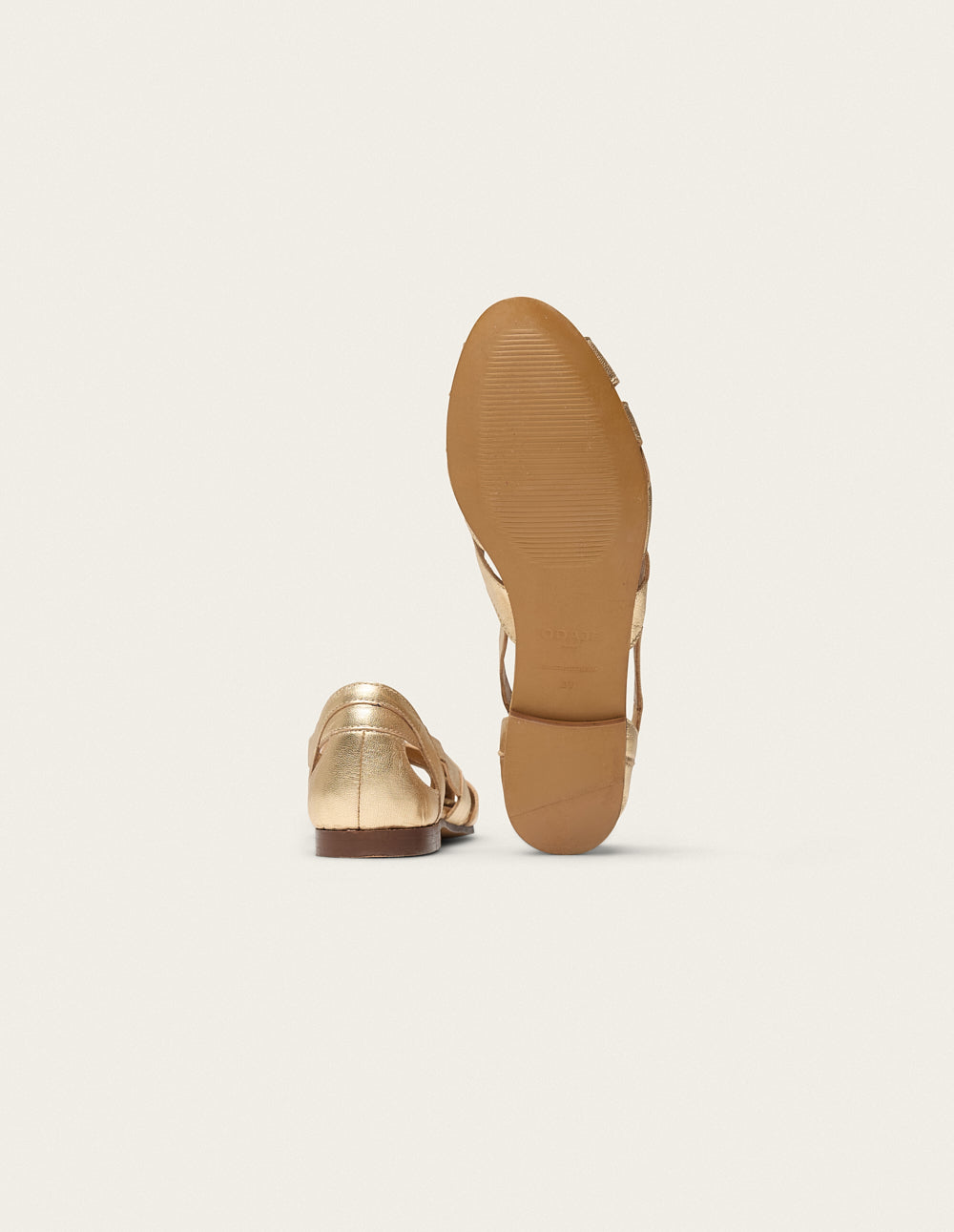 Clementine Sandals - Gold Leather