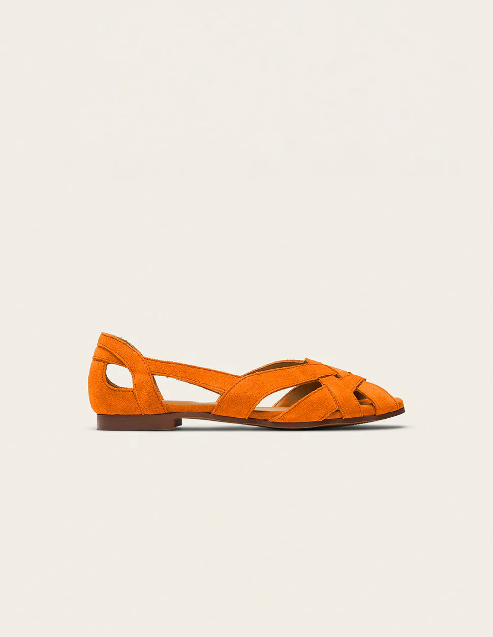 Sandales Clémentine - Suède orange